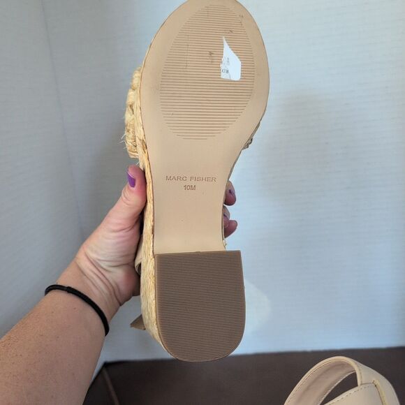 Marc Fisher Steel Platform Sandal, Women's Size 10M, Light Natural New - Picture 8 of 15